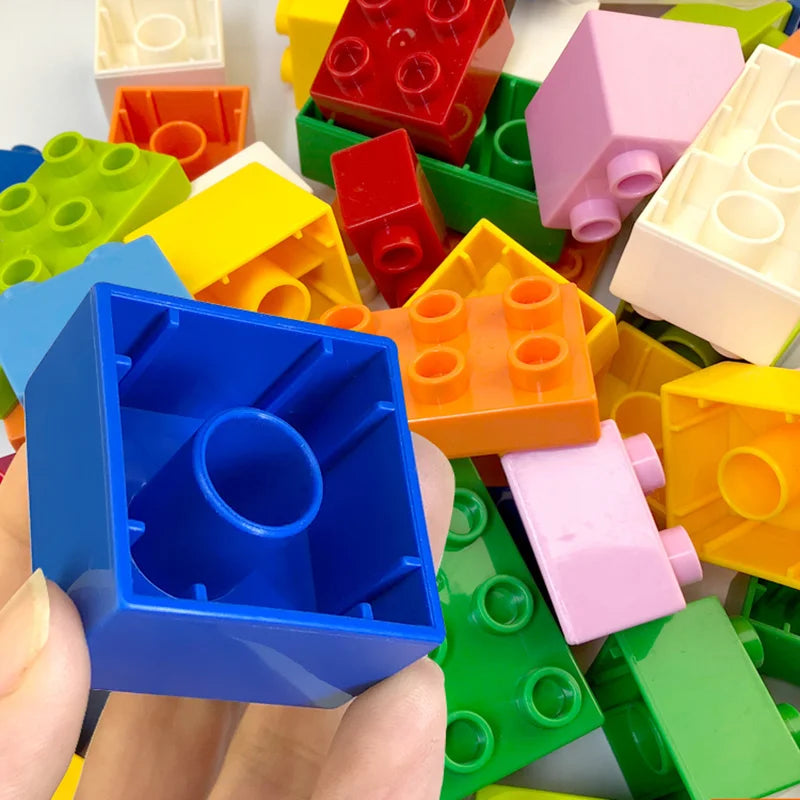 Colorful DIY Building Blocks – Big Size Bulk Bricks, Cars, Animals & Base Plates