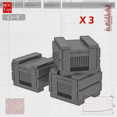 Military Base Defense Building Blocks – Missile Launcher, Supply Containers & Industrial Modules