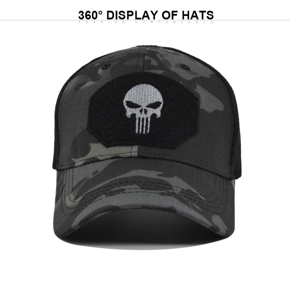 Explore Outdoor Adventures with Tactical Military Punisher Baseball Caps