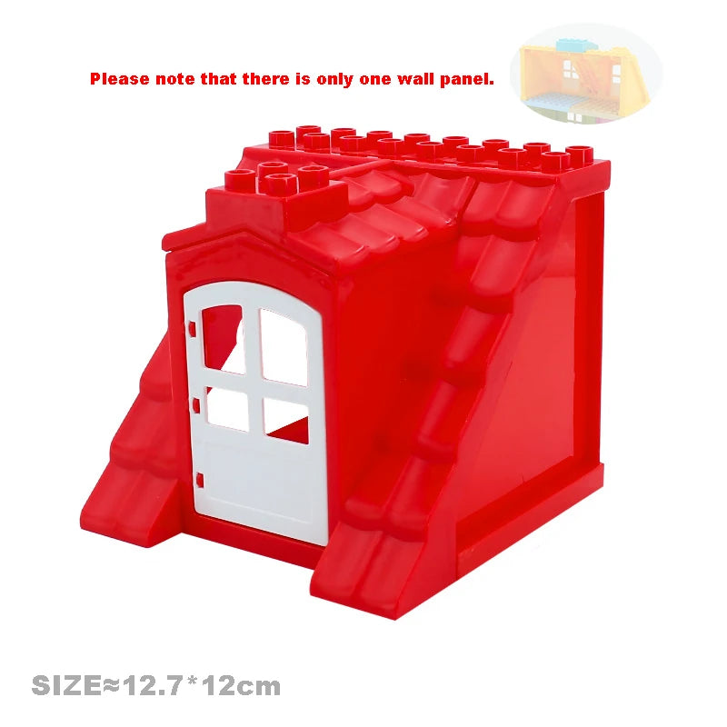 Big Size Building Blocks Engineering Accessories – City Scene, Walls, Doors, Hooks & Props