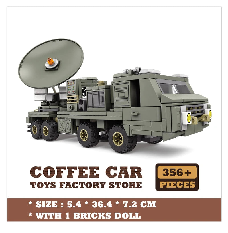 NEW Military Truck Building Blocks DIY Army Missile Vehicle MOC Bricks 3D Model Kit Puzzle Children Toys Adult Kid Birthday Gift