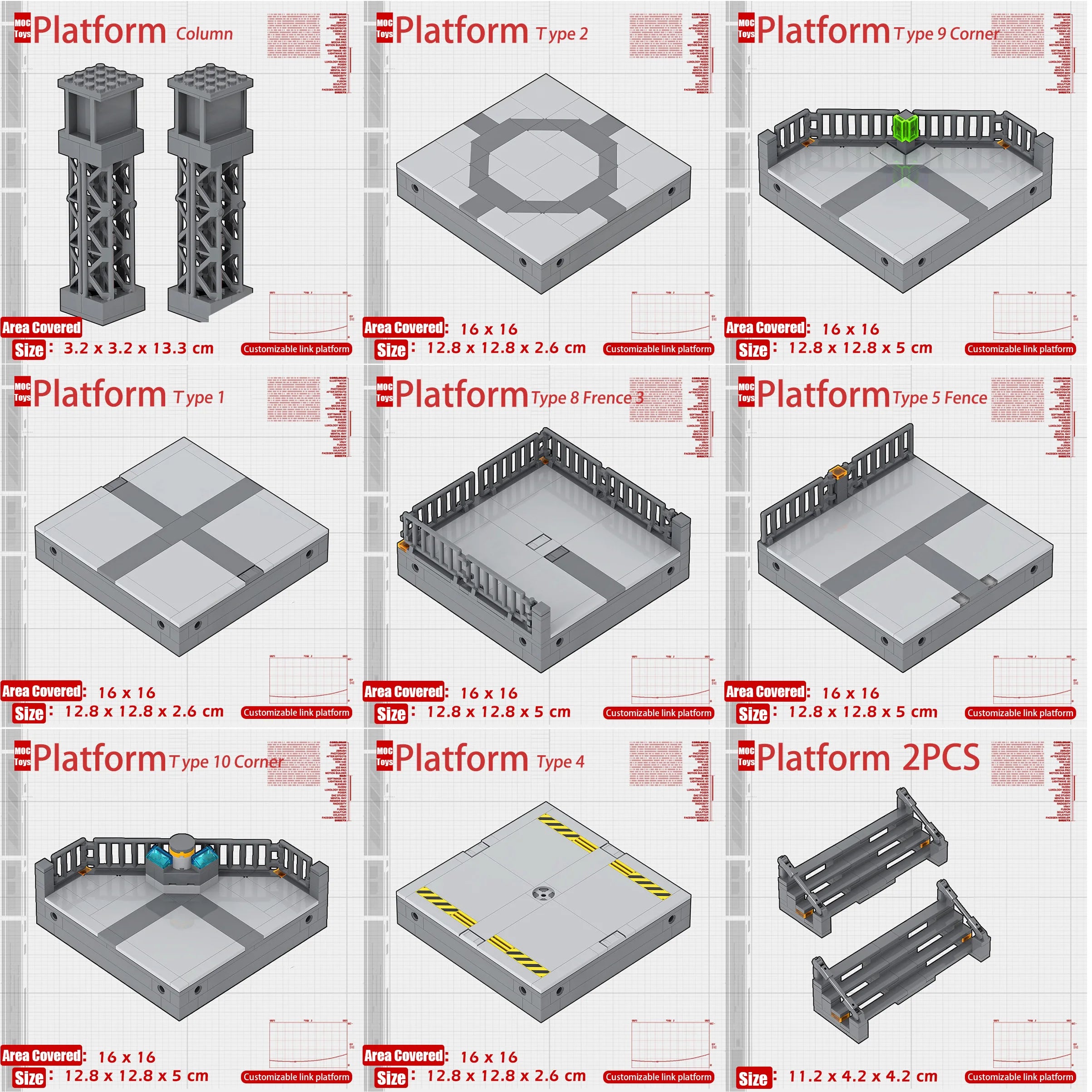 Military Base Defense Building Blocks – Missile Launcher, Supply Containers & Industrial Modules