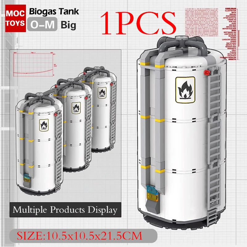 Military Base Defense Building Blocks – Missile Launcher, Supply Containers & Industrial Modules