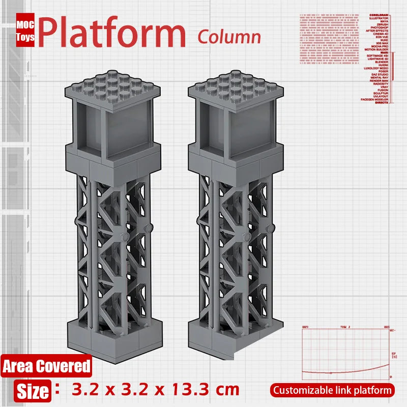Military Base Defense Building Blocks – Missile Launcher, Supply Containers & Industrial Modules