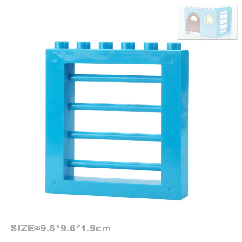 Big Size Building Blocks Engineering Accessories – City Scene, Walls, Doors, Hooks & Props