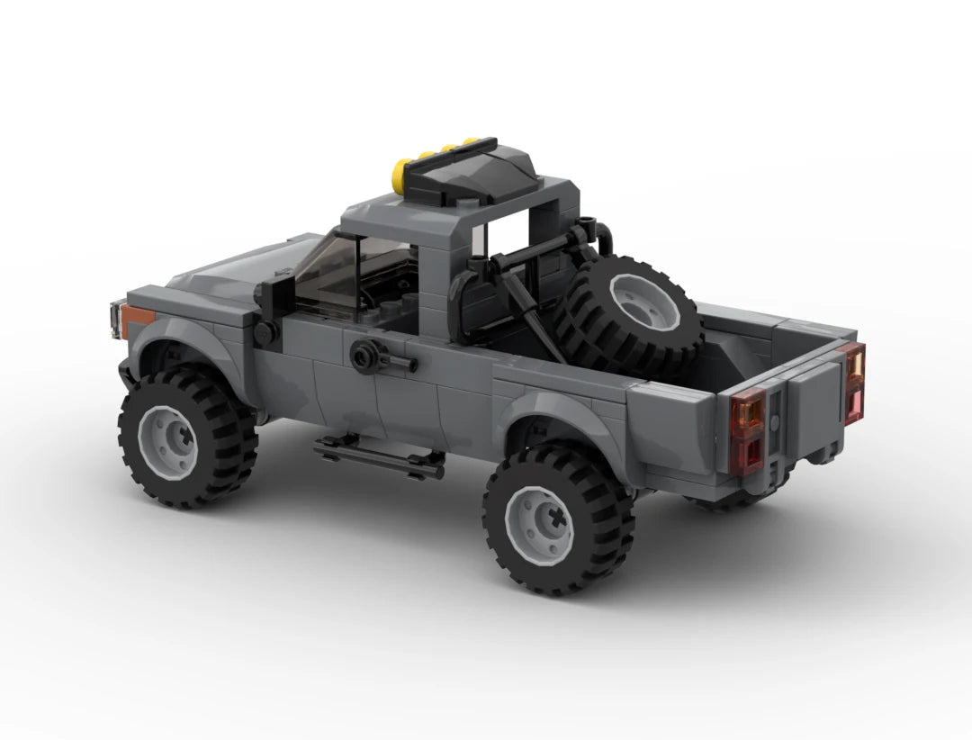 MOC Building Block Military Pickup Off-road Vehicle Model Weapon Transport Truck DIY Education Brick Toy for Boys