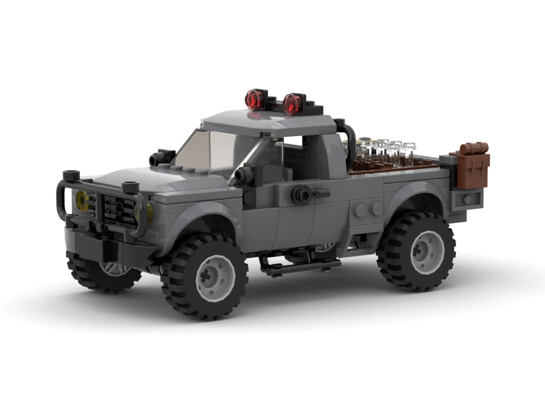 MOC Building Block Military Pickup Off-road Vehicle Model Weapon Transport Truck DIY Education Brick Toy for Boys