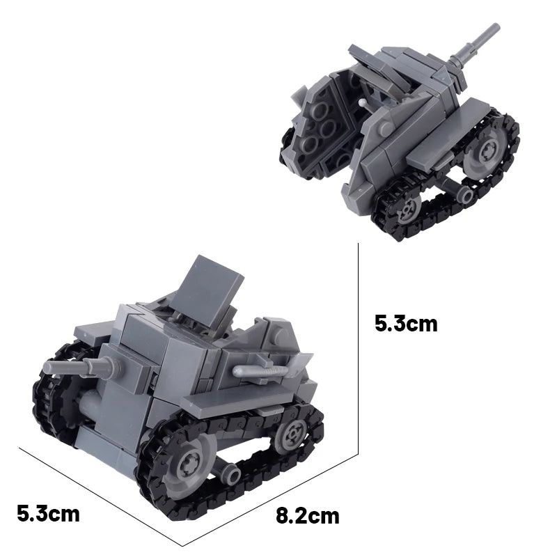 Military Series Battle Gun & Cannon Building Blocks – WW2 Army Artillery Collection