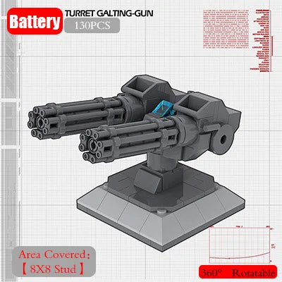 Military Base Defense Building Blocks – Missile Launcher, Supply Containers & Industrial Modules
