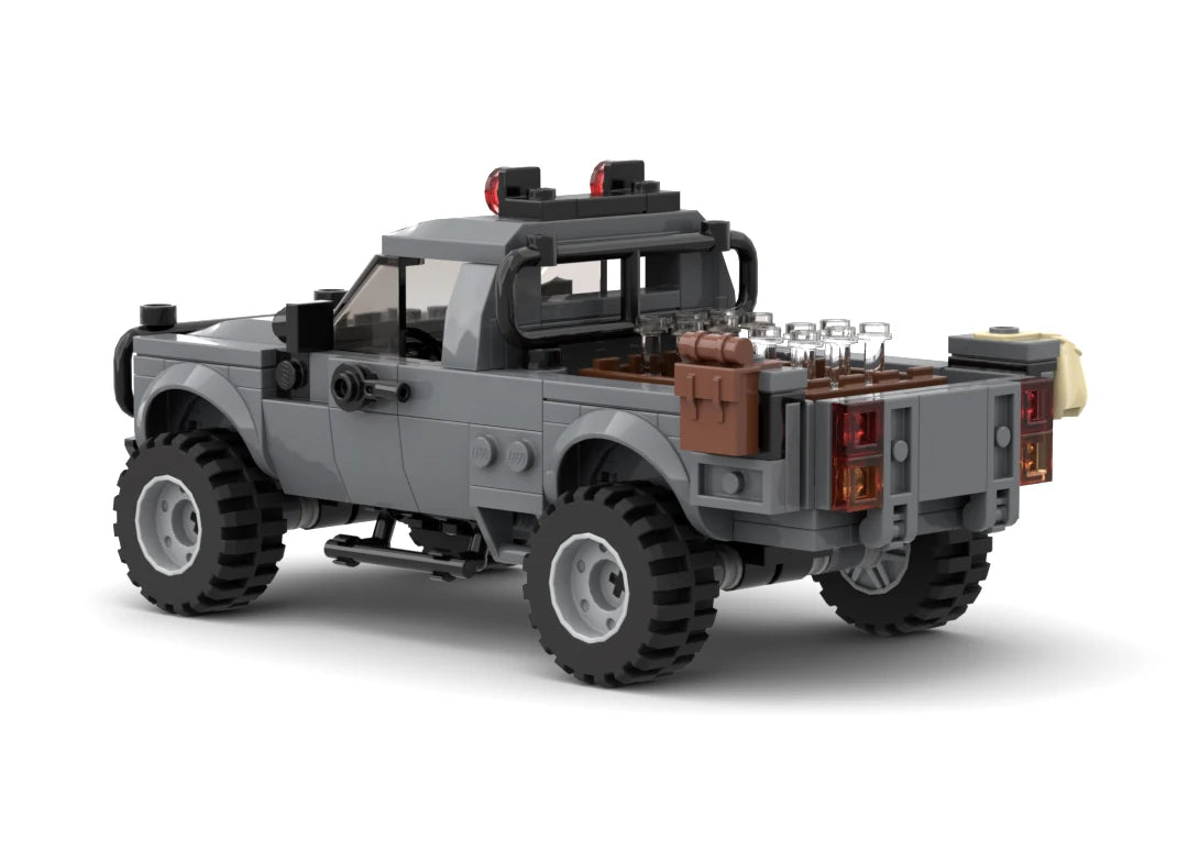 MOC Building Block Military Pickup Off-road Vehicle Model Weapon Transport Truck DIY Education Brick Toy for Boys