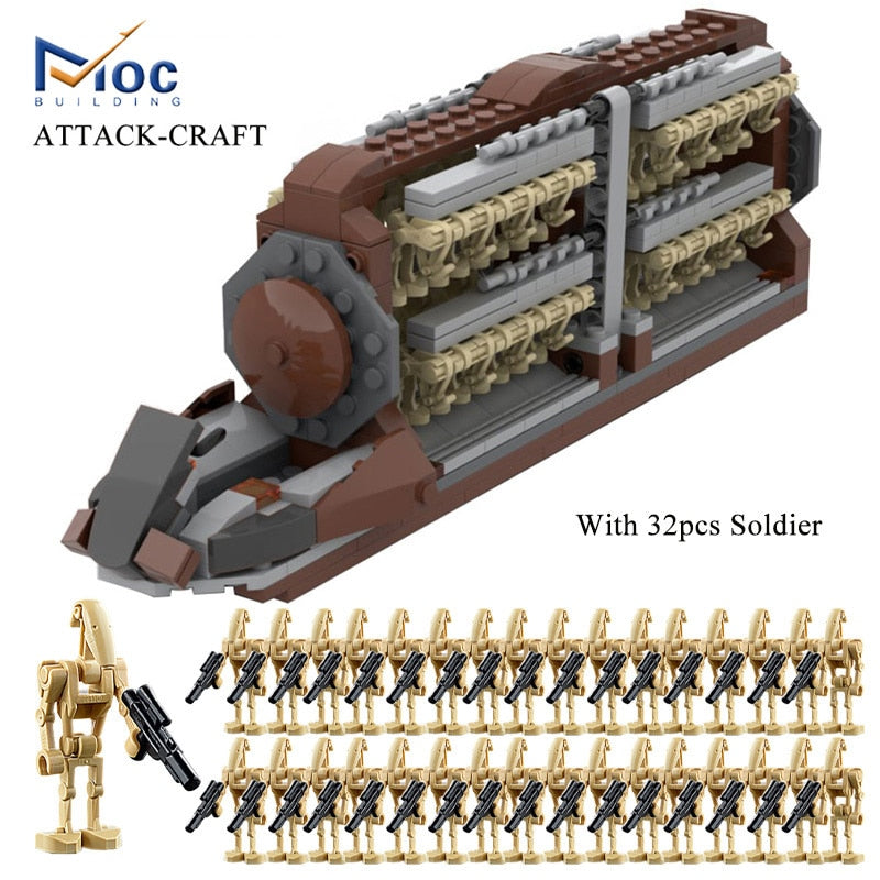 Bandai Star Wars Battle Droids & Transport Collection Brick Set and Figures