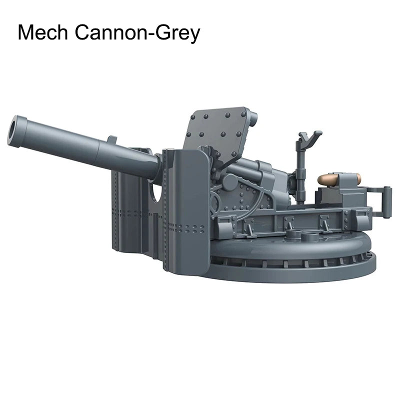 Military Series Battle Gun & Cannon Building Blocks – WW2 Army Artillery Collection