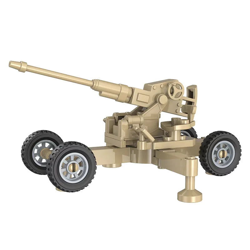Military Series Battle Gun & Cannon Building Blocks – WW2 Army Artillery Collection
