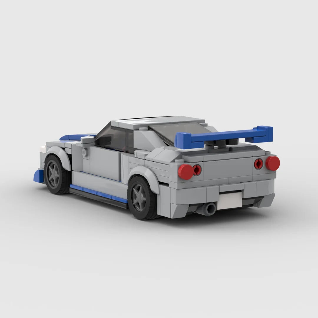 Nissan GTR R34 Racing Sports Car Brick Model Set