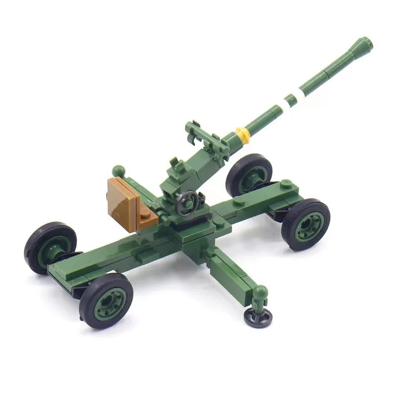 Military Series Battle Gun & Cannon Building Blocks – WW2 Army Artillery Collection