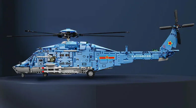 Modern Military Gunship Helicopter Building Block Set – Air Forces Collection