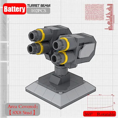 Military Base Defense Building Blocks – Missile Launcher, Supply Containers & Industrial Modules