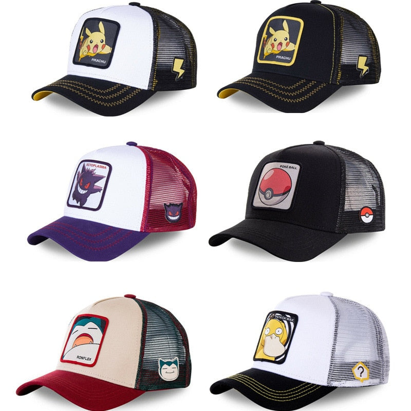 TAKARA TOMY Pokemon Anime Baseball Cap: Pikachu & Friends Edition