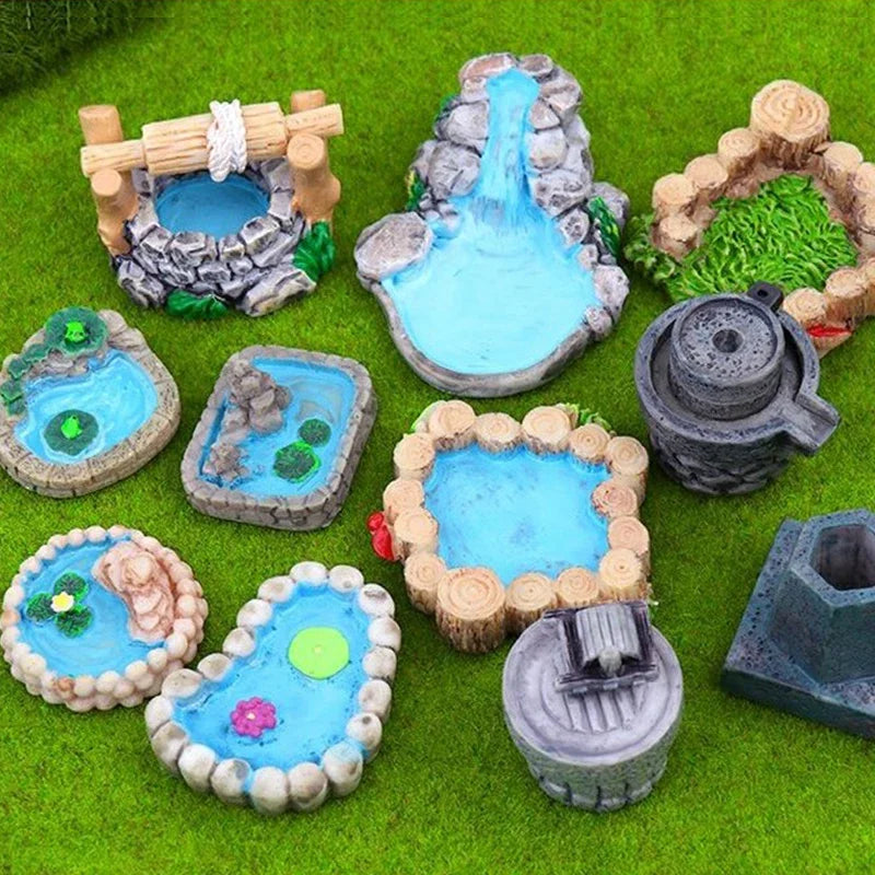 Miniature Landscape Elements - 15 Styles, Resin, for DIY Miniature Projects and Decorations