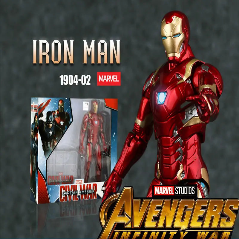 Marvel Avengers Endgame Action Figure Display Figures - Iron Man, Captain America, Hulk, Spider-Man