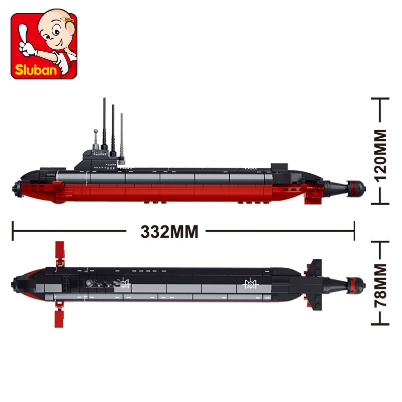 Nuclear Submarine Building Block Playsets