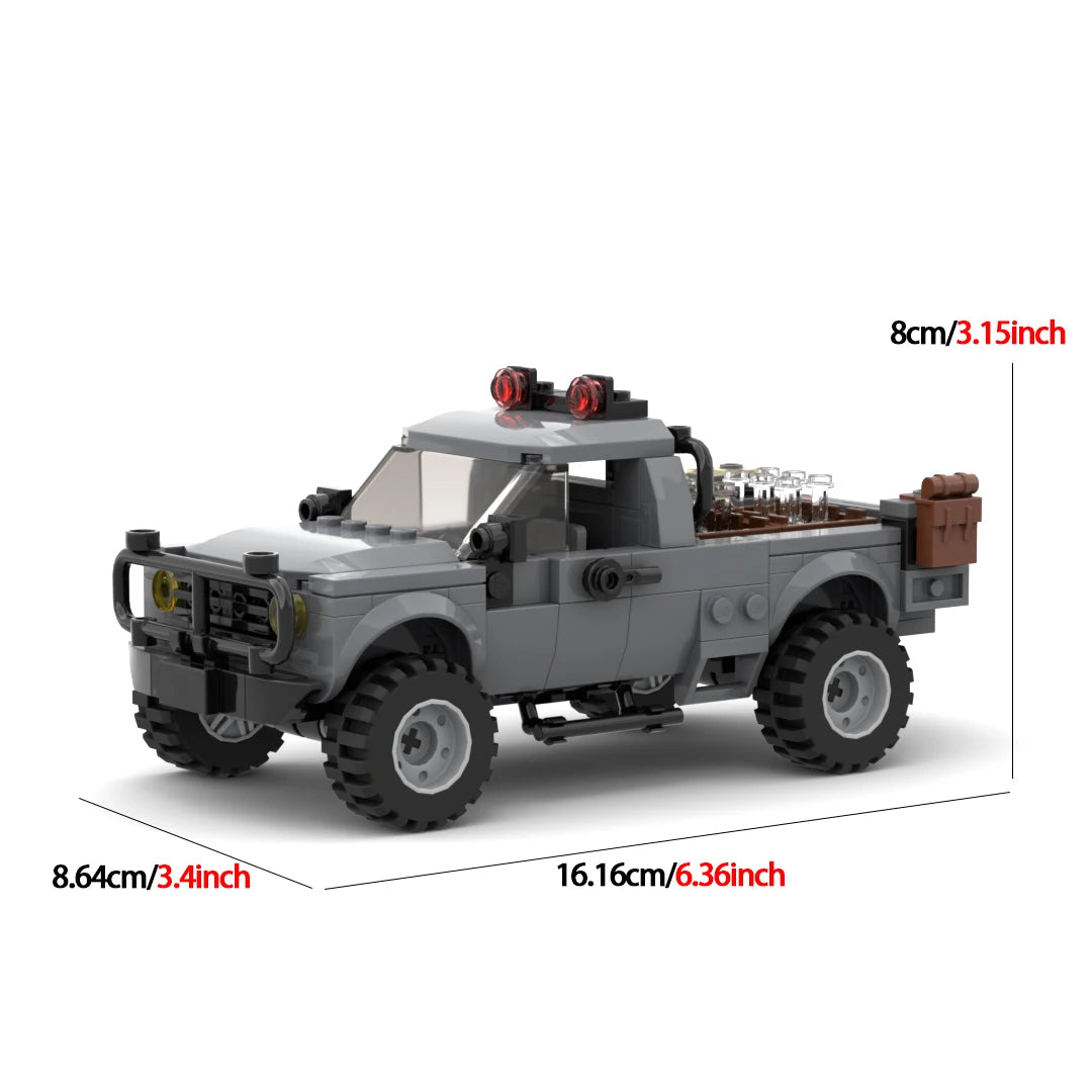 MOC Building Block Military Pickup Off-road Vehicle Model Weapon Transport Truck DIY Education Brick Toy for Boys