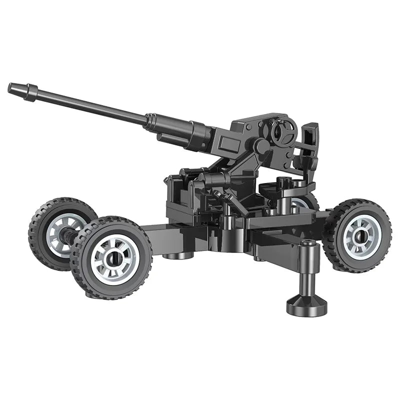 Military Series Battle Gun & Cannon Building Blocks – WW2 Army Artillery Collection