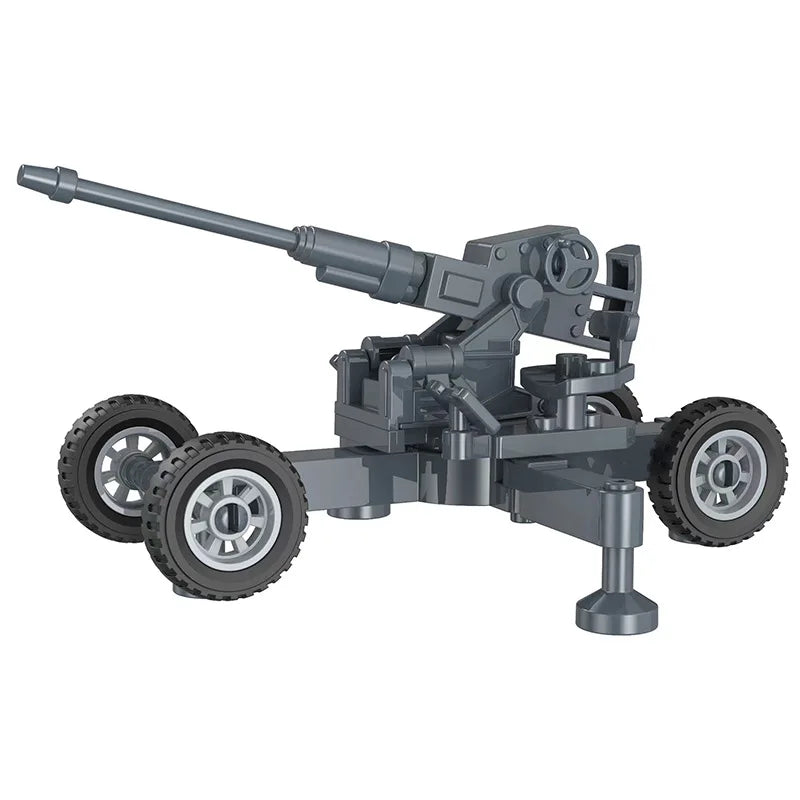 Military Series Battle Gun & Cannon Building Blocks – WW2 Army Artillery Collection