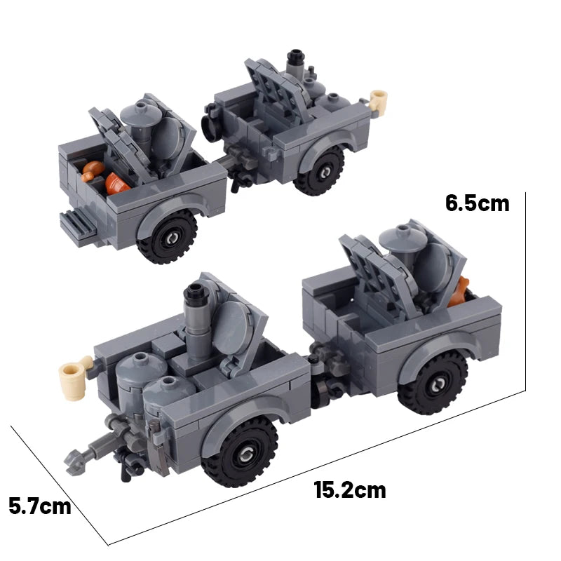 Military Series Battle Gun & Cannon Building Blocks – WW2 Army Artillery Collection