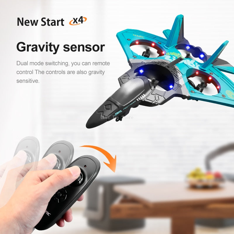 V17 RC Remote Control Airplane 2.4G Beginner VTOL Aircraft - Fly High with Ease in Vibrant Colors