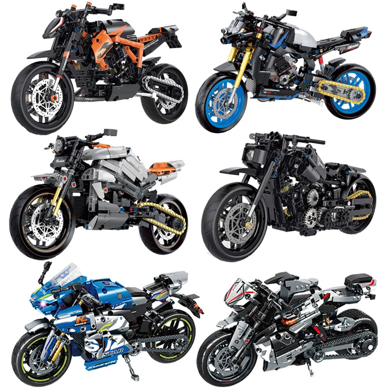 2024 Speed Champions Advanced Technic Racing Motorbike Model Kits