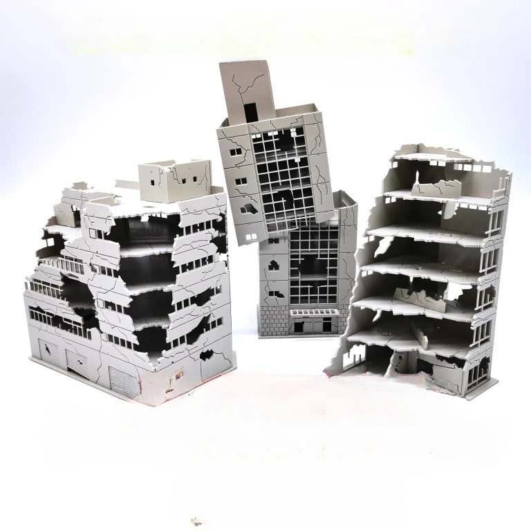 MDWD 1:144 and 1:100HG MG War-Damaged Building Landscape Models: War Scenery for Dioramas and Display
