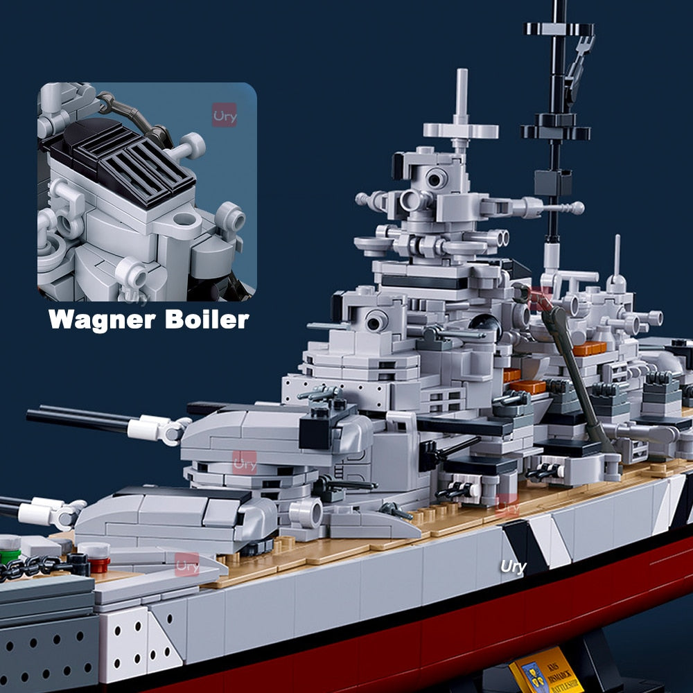 Sluban 2in1 Tirpitz & Bismarck Battleship Fleet Model Brick Set
