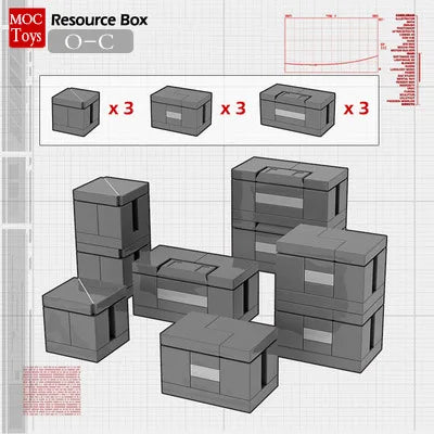 Military Base Defense Building Blocks – Missile Launcher, Supply Containers & Industrial Modules