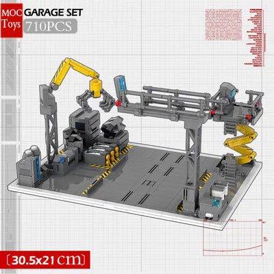 Military Base Defense Building Blocks – Missile Launcher, Supply Containers & Industrial Modules