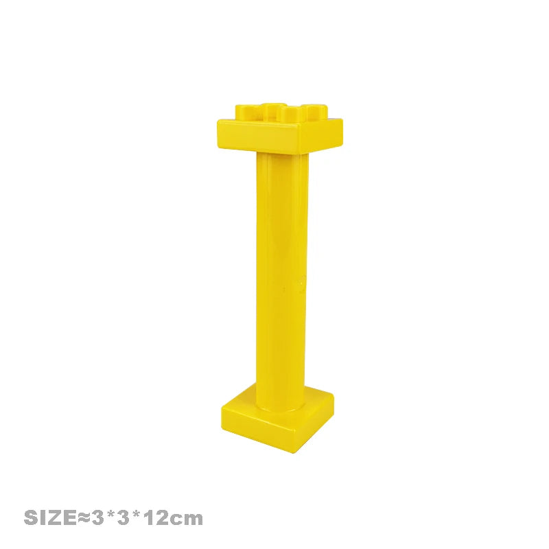 Big Particles Building Blocks House Parts Accessory Window Wall Roof Construction Assemble Duplo Brick Educational Toys For Kids