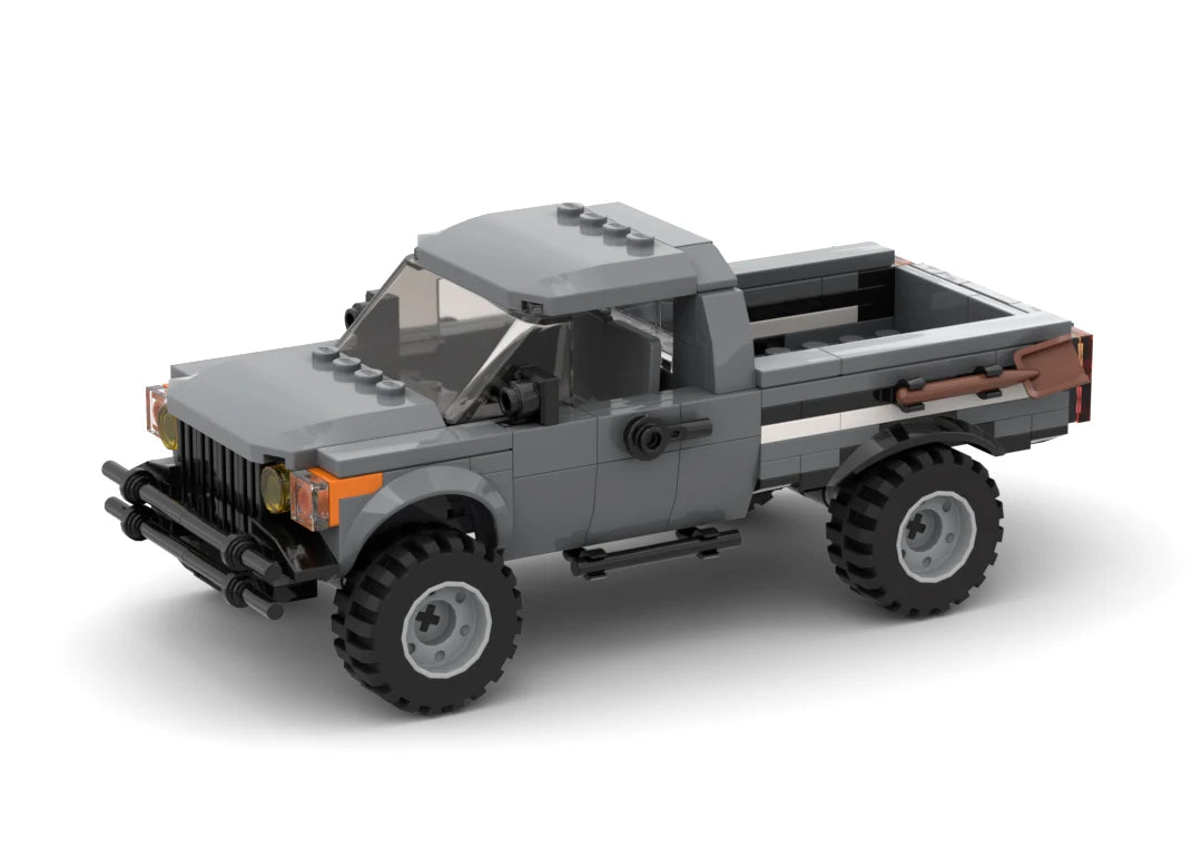 MOC Building Block Military Pickup Off-road Vehicle Model Weapon Transport Truck DIY Education Brick Toy for Boys