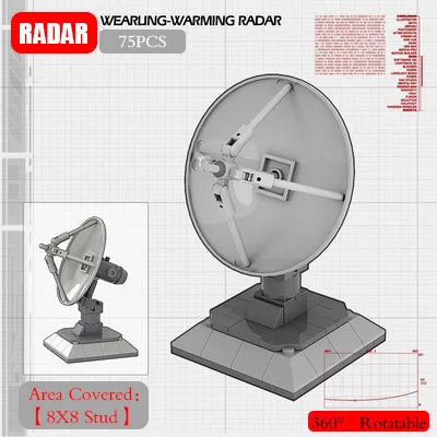 Military Base Defense Building Blocks – Missile Launcher, Supply Containers & Industrial Modules