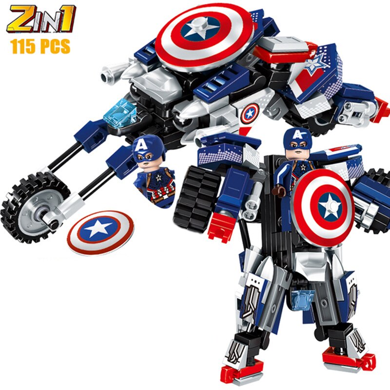 Marvel Superhero and Villain 2 in 1 Transforming Brick Model Playsets