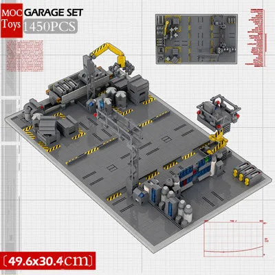 Military Base Defense Building Blocks – Missile Launcher, Supply Containers & Industrial Modules