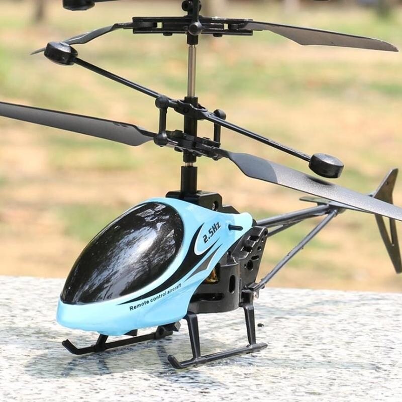 MOONBIFFY Two-Way Remote Control Helicopter with Light and USB Charging
