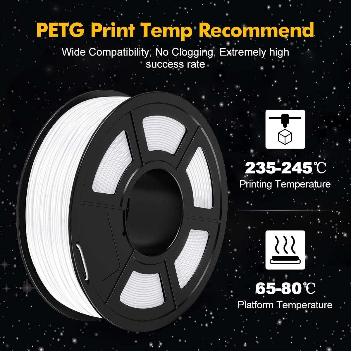 SUNLU PETG 3d Filament 1.75mm For 3D Printer PETG Filament 5rolls/set +/-0.02mm