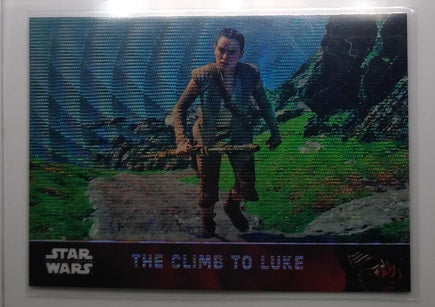 2016 Topps Star Wars Chrome The Force Awakens The Climb to Luke Refractor Trading Card simple Xclusive Collectibles