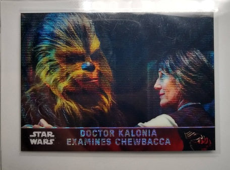 2016 Topps Star Wars Chrome The Force Awakens Doctor Kalonia Examines Chewbacca Refractor Trading Card simple Xclusive Collectibles