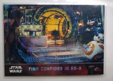 2016 Topps Star Wars Chrome The Force Awakens Finn Confides in BB-8 Refractor Trading Card simple Xclusive Collectibles   
