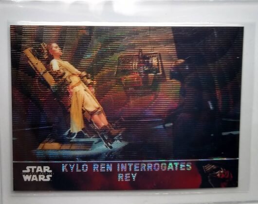 2016 Topps Star Wars Chrome The Force Awakens Kylo Ren Interrogates Rey Refractor Trading Card simple Xclusive Collectibles