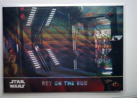 2016 Topps Star Wars Chrome The Force Awakens Rey on the Run Refractor Trading Card simple Xclusive Collectibles