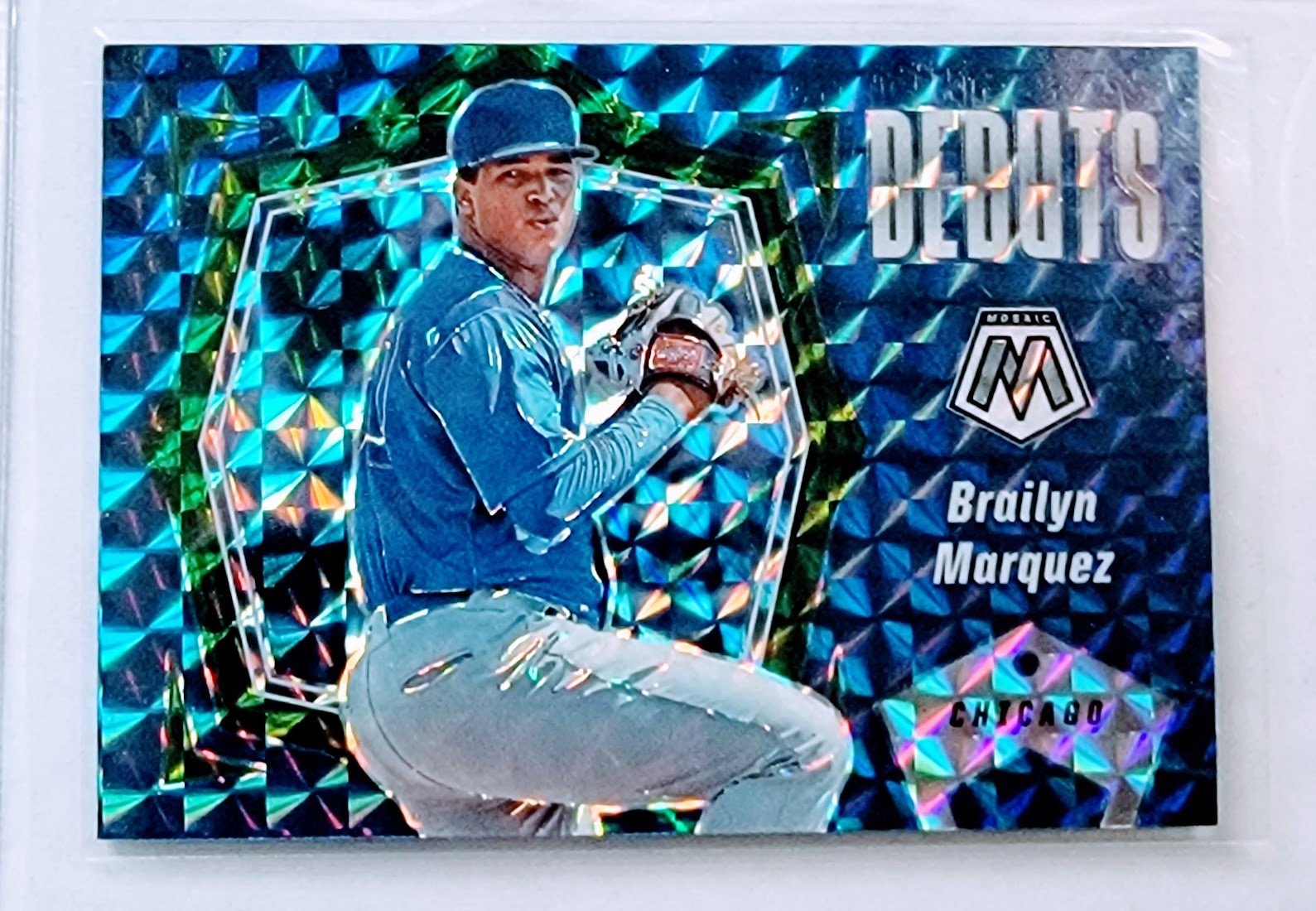 2021 Panini Mosaic Brailyn Marquez Debuts Camo Refractor Baseball Card AVM1 simple Xclusive Collectibles