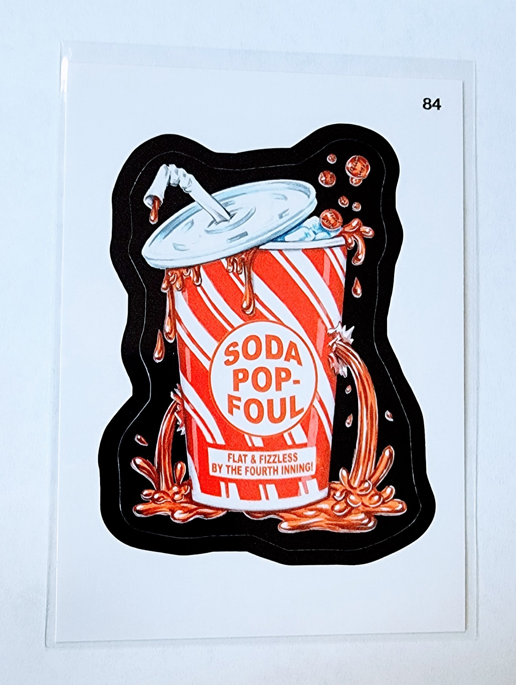2016 Topps MLB Baseball Wacky Packages Soda Pop Foul Sticker Trading Card MCSC1 simple Xclusive Collectibles