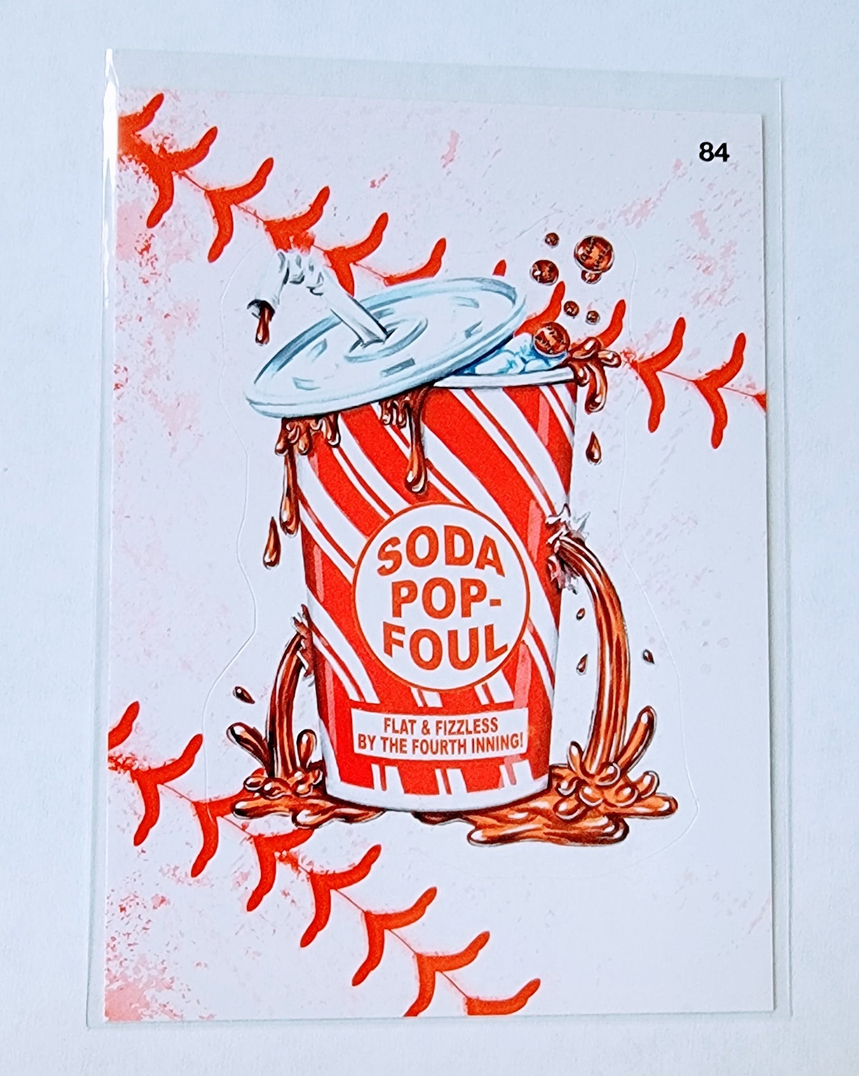 2016 Topps MLB Baseball Wacky Packages Soda Pop Foul Lace Parallel Sticker Trading Card MCSC1 simple Xclusive Collectibles
